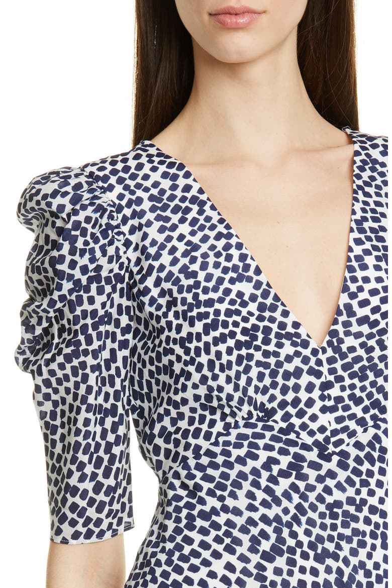 Colette Silk Minidress, Alternate, color, NAVY PAINTERLY
