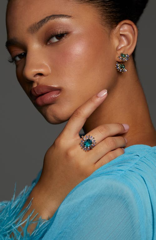 Nadri Stellar Halo Ring In Green
