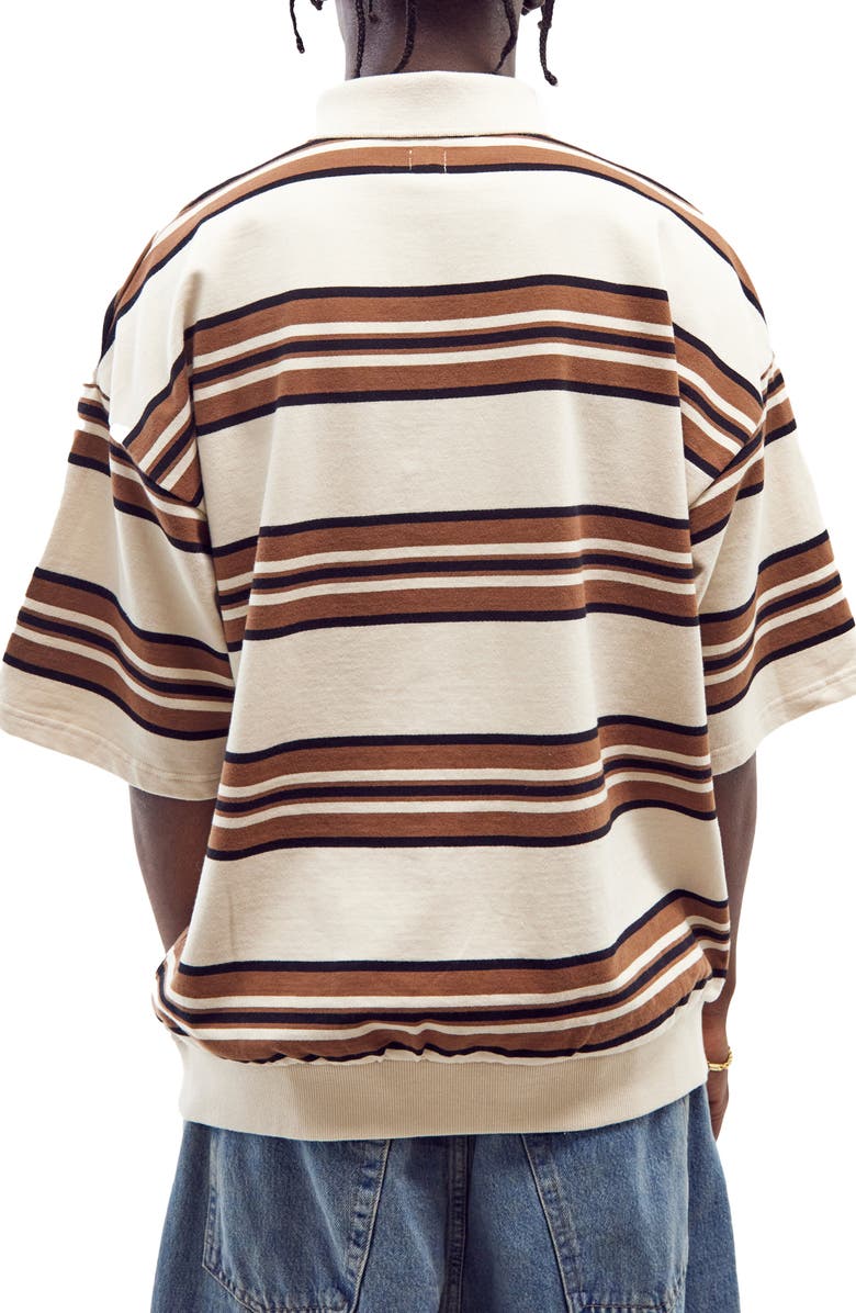BDG Urban Outfitters Stripe Short Sleeve Rugby Polo, Alternate, color, 