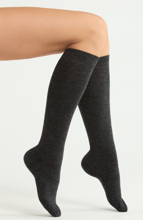 Assorted 2-Pack Merino Wool Blend Knee High Socks