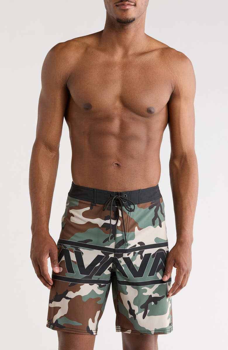 RVCA VA Camo Swim Trunks, Main, color, Camo Band