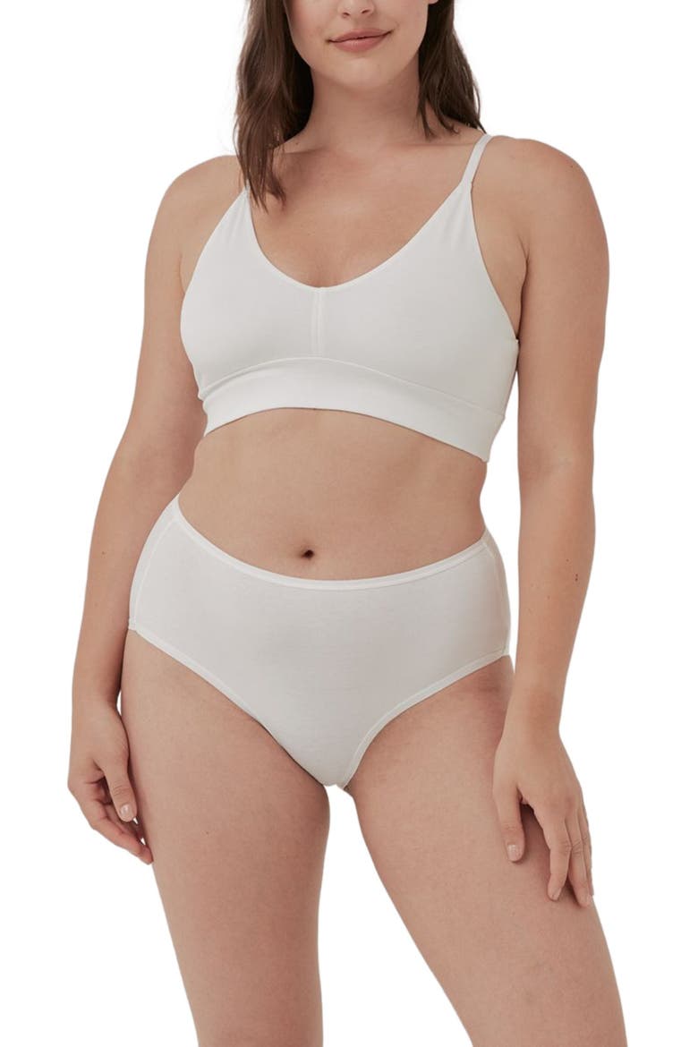 Organic Cotton Everyday Classic T-Shirt Bra, Main, color, White