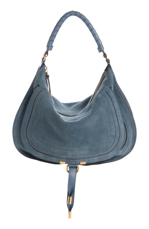 Chloé Medium Marcie Suede Shoulder Bag in Ashes Blue at Nordstrom