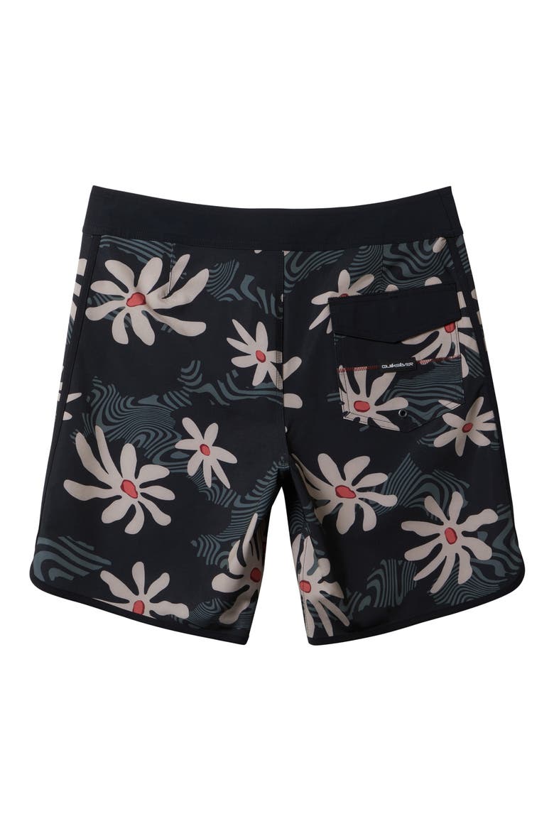 Surfsilk Scallop Swim Trunks, Alternate, color, BLACK