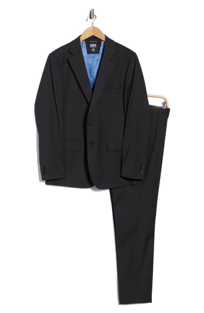 Original Penguin Two Button Wool Blend Two-Piece Suit Set, Alternate, color, Charcoal