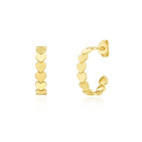 Golden Hearts C-Hoop Earrings