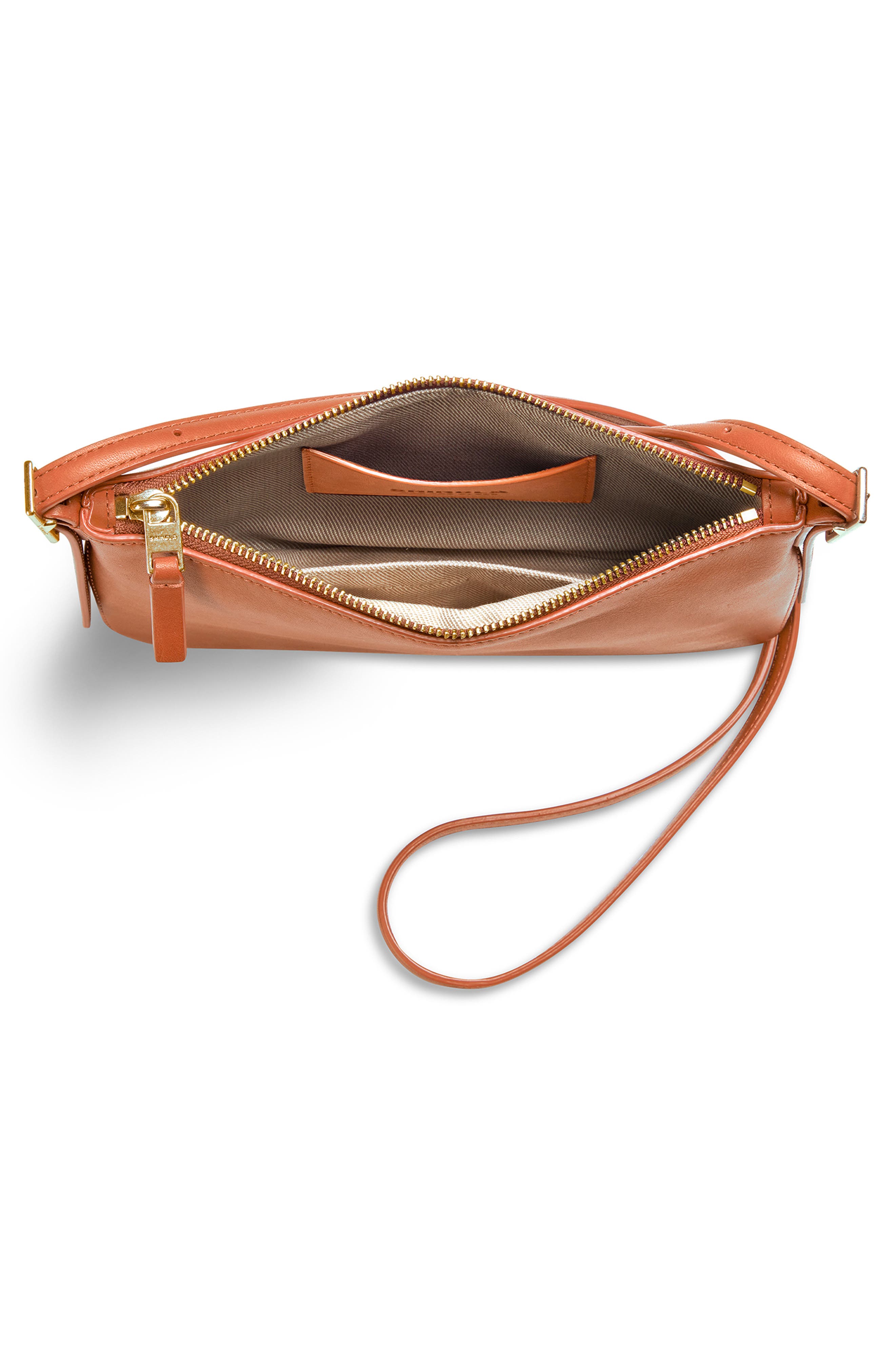 Shinola Small Bixby Accordion Leather Crossbody Bag, Alternate, color, Rust