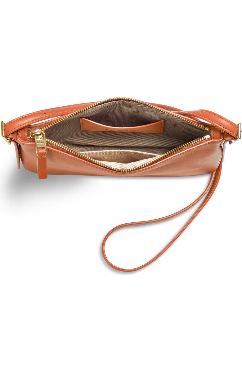 Shinola Small Bixby Accordion Leather Crossbody Bag, Alternate, color, Rust