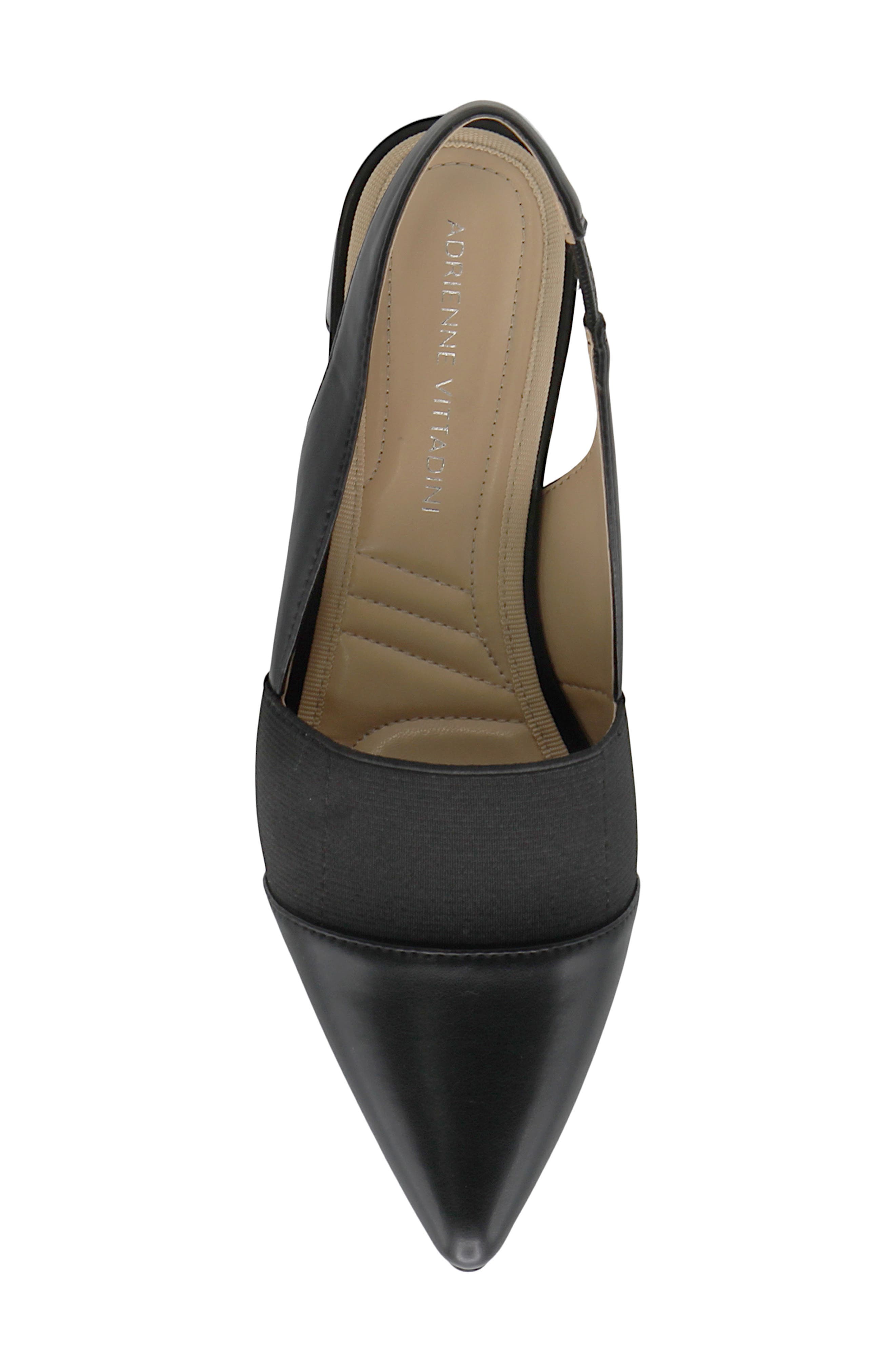 Adrienne Vittadini Seemona Slingabck Pump, Alternate, color, Black Sm