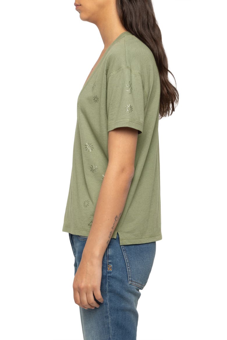 Marta Embellished Tee, Alternate, color, TEA