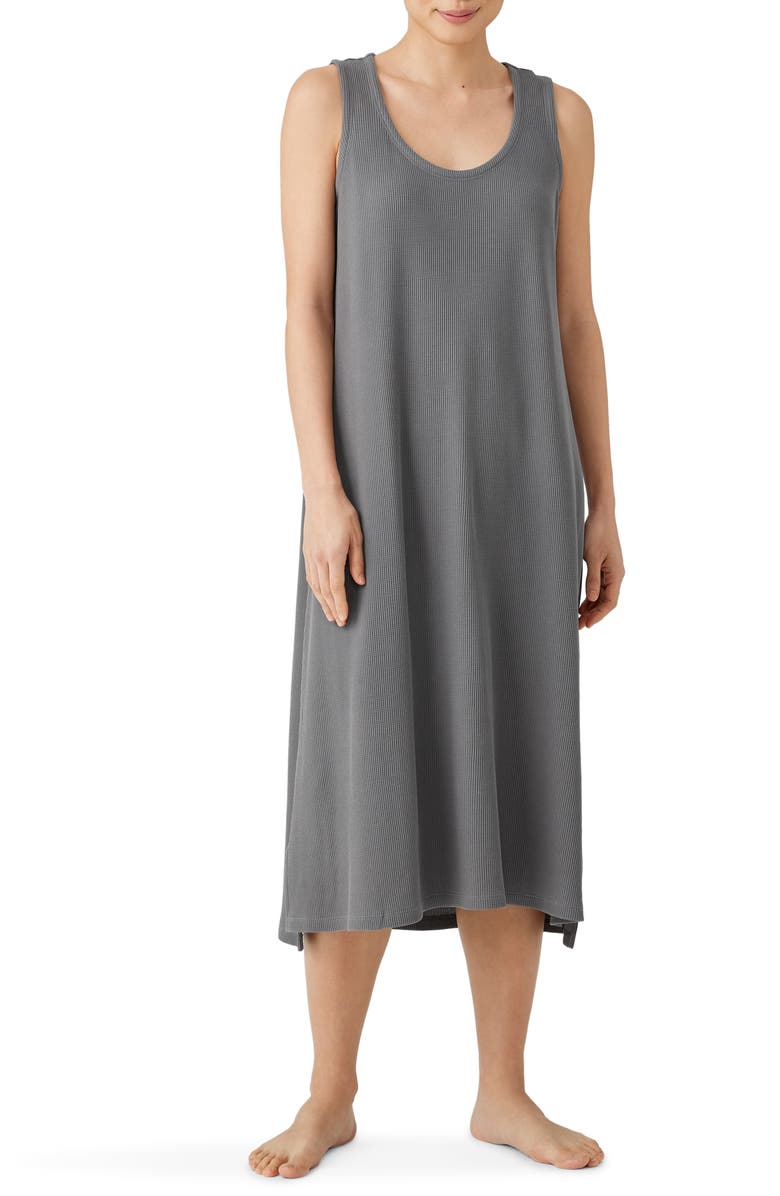 EILEEN FISHER SLEEP wear Stretch Organic Cotton Midi Tank Dress, Main, color,
