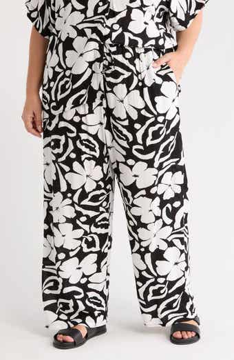 T Tahari Border Print Pants