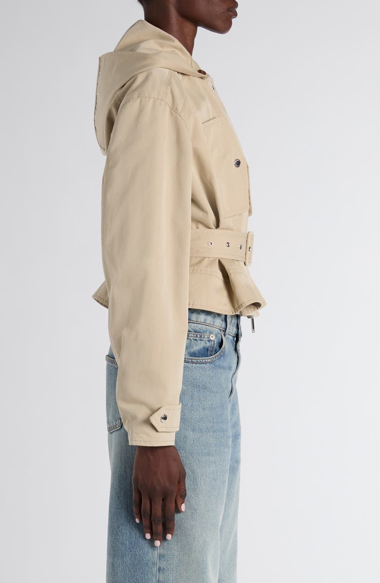 McQueen Belted Cotton Windbreaker Jacket, Alternate, color, Pale Beige