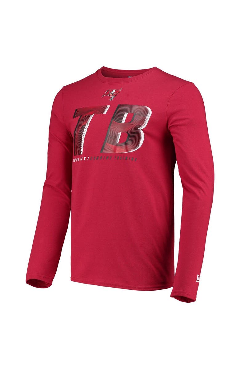 New Era Men's New Era Red Tampa Bay Buccaneers Combine Authentic Static Abbreviation Long Sleeve T-Shirt, Alternate, color, Red