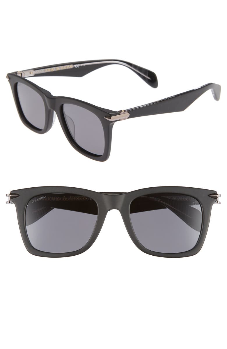 rag & bone 51mm Polarized Sunglasses, Main, color,