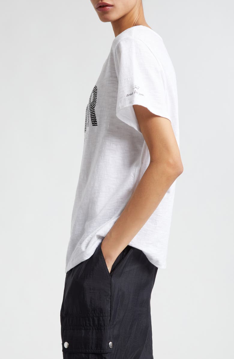 Cinq à Sept Amour Rhinestone Embellished Cotton Graphic T-Shirt, Alternate, color, 