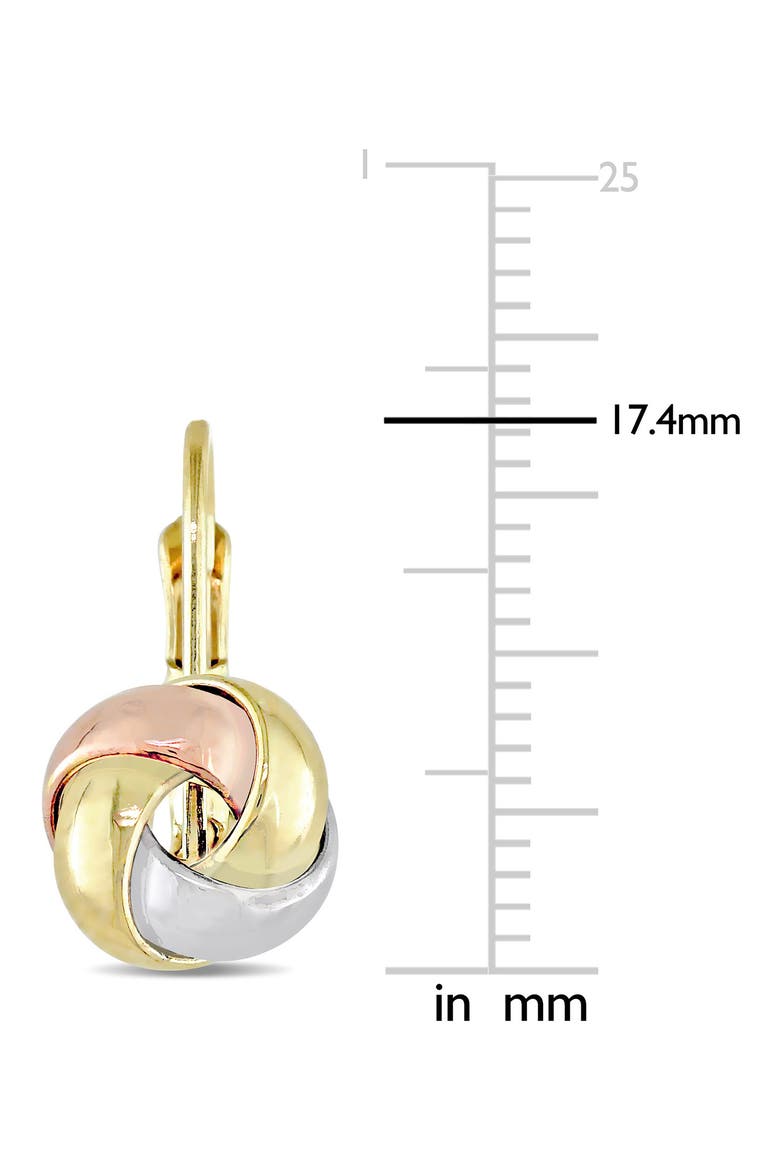 Entwined Polished Love Knot Huggie Hoop Earrings, Alternate, color, GOLD MULTI