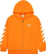Off-White Kids' Diag Graphic Full Zip Hoodie