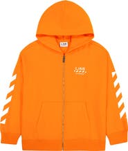 Off-White Kids' Diag Graphic Full Zip Hoodie