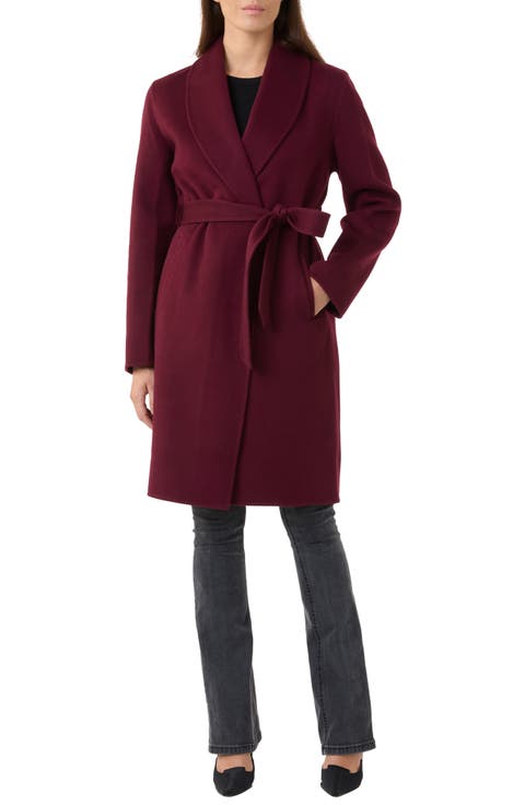 Double Face Wool & Cashmere Wrap Coat