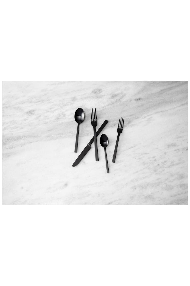 Viggo 20-Piece Flatware Set, Alternate, color, BLACK