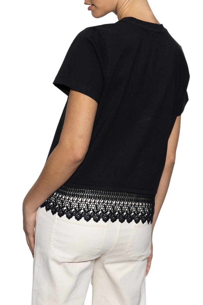 Lace Remix T-Shirt, Alternate, color, BLACK