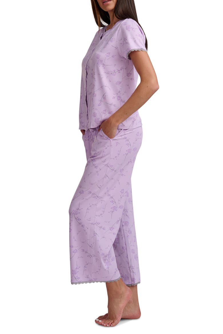 Print Crop Pajamas, Alternate, color, LAVENDER BLOOM