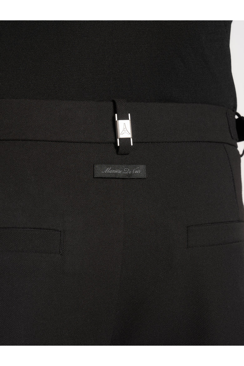 Marin Tailored Pleated Shorts, Alternate, color, Black