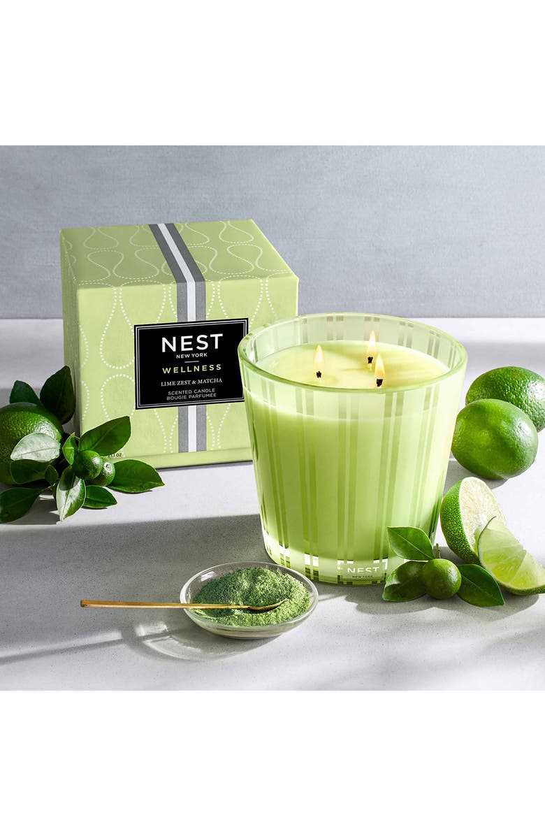 NEST New York Lime Zest & Matcha Candle, Alternate, color, 3 Wick