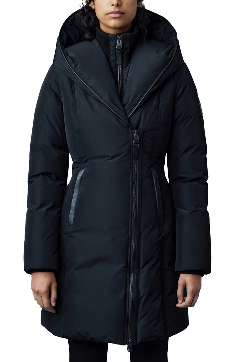 Mackage Kay Water Resistant Down Coat, Main, color, Black