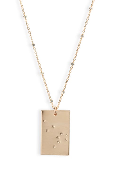 Zodiac Constellation Pendant Necklace