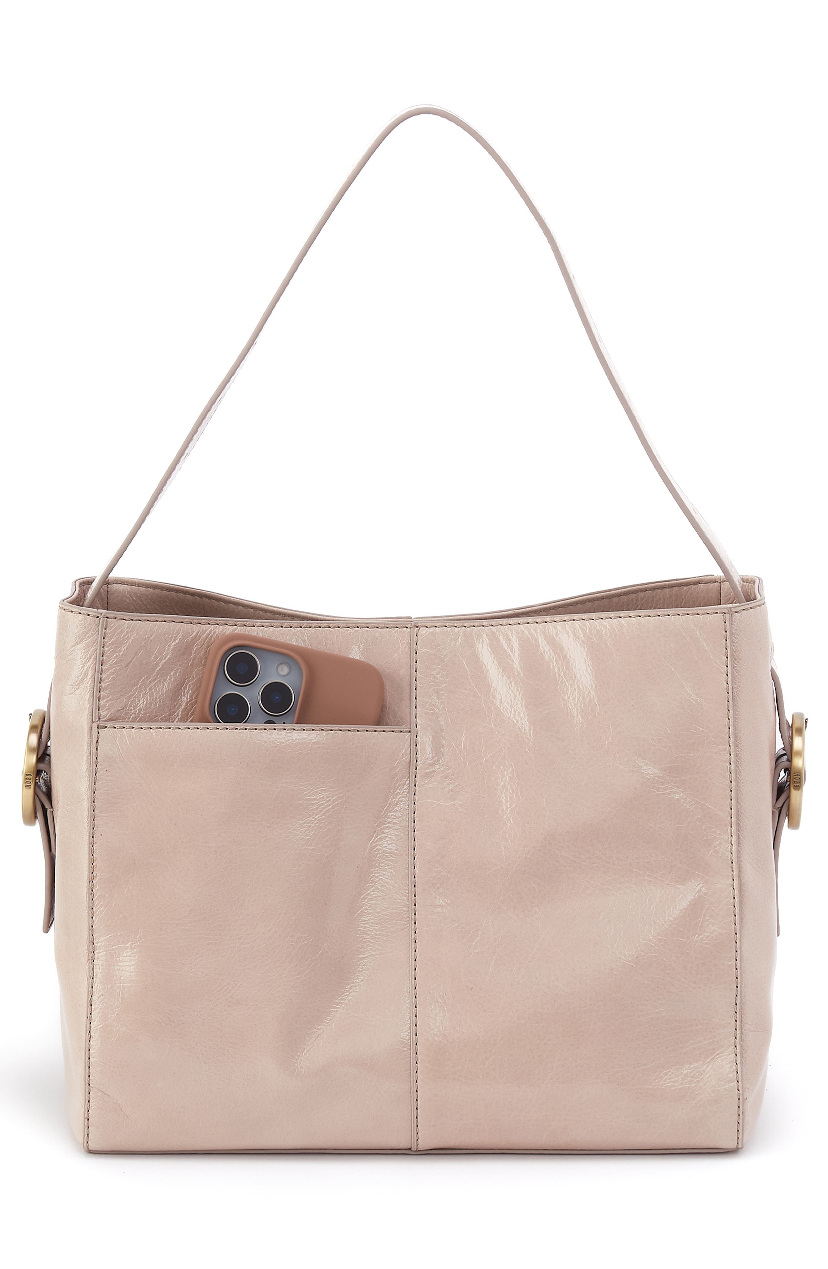 HOBO Render Leather Hobo Bag, Alternate, color, Stone Gloss