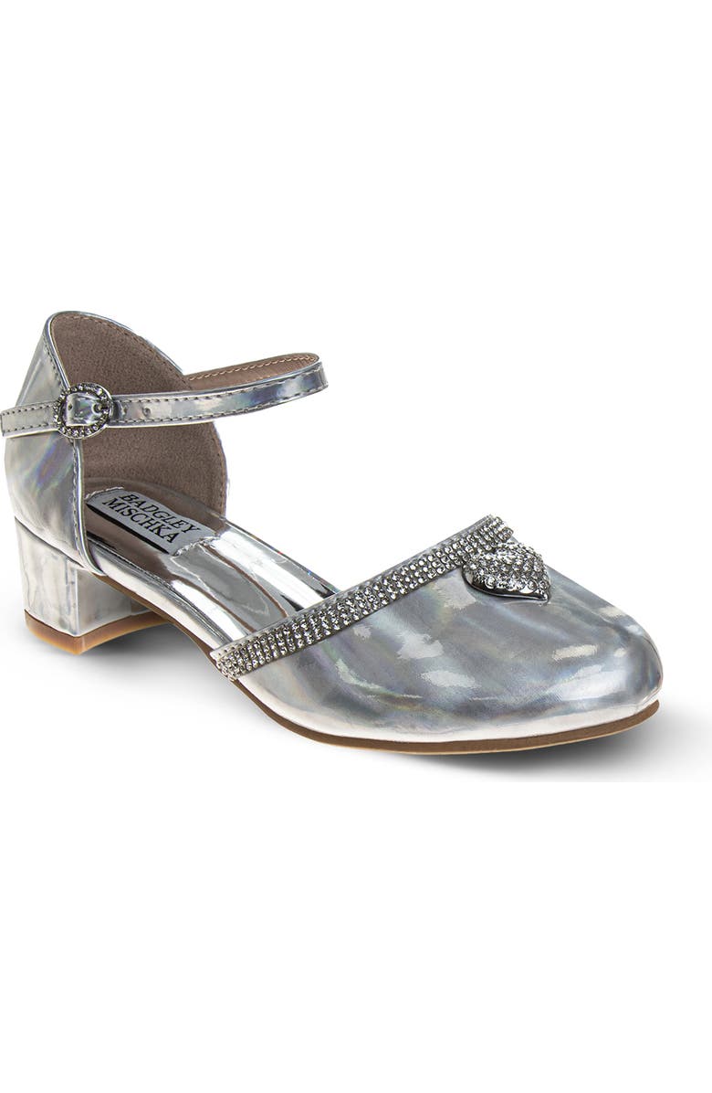 BADGLEY MISCHKA Low Heeled Dress Shoes, Main, color, Silver Hologarphic