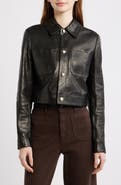 FRAME The Small Crop Leather Jacket