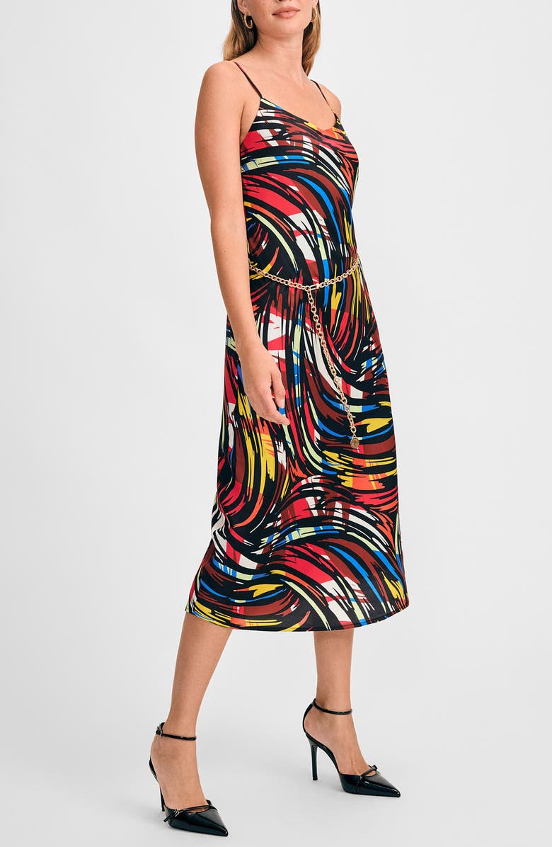 Isaac Mizrahi New York Print Slipdress, Main, color, 