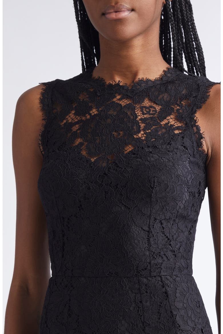Cordonetto Lace Sheath Dress, Alternate, color, N0000 NERO