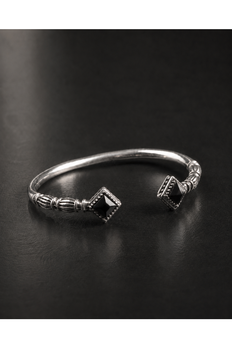 Olimpo Onyx Silver Cuff, Alternate, color, Onyx