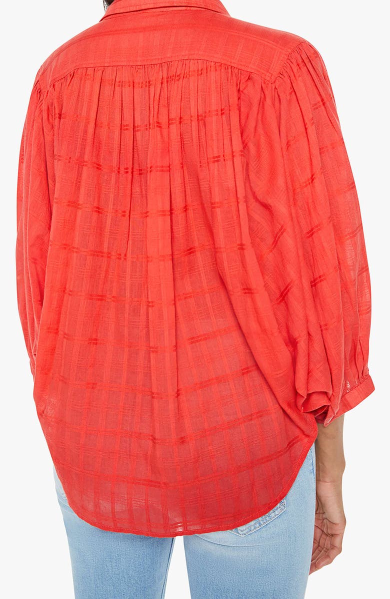 MOTHER The Breeze Grid Cotton Shirt, Alternate, color, Hope That Helps