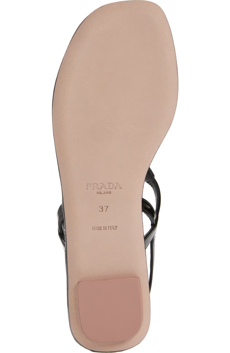 Prada Triangle Logo Sandal, Alternate, color,