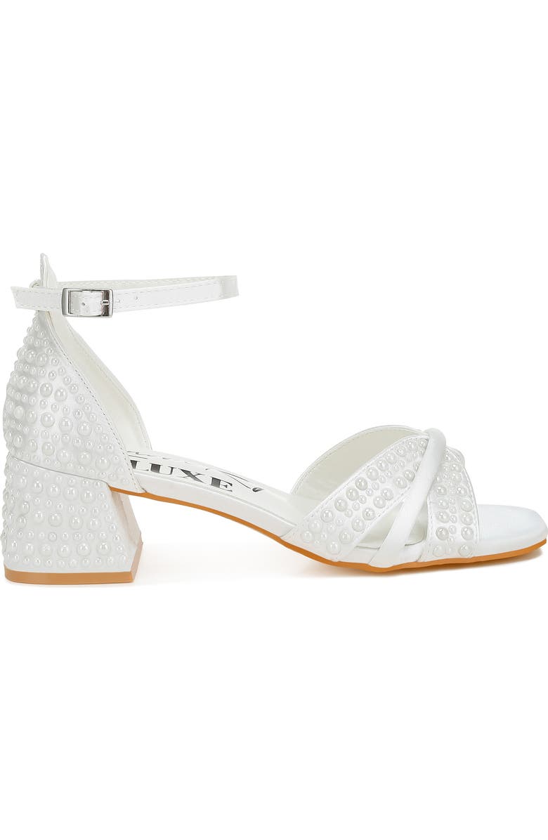 LONDON RAG Cinnabon Embellished Sandal, Alternate, color, White