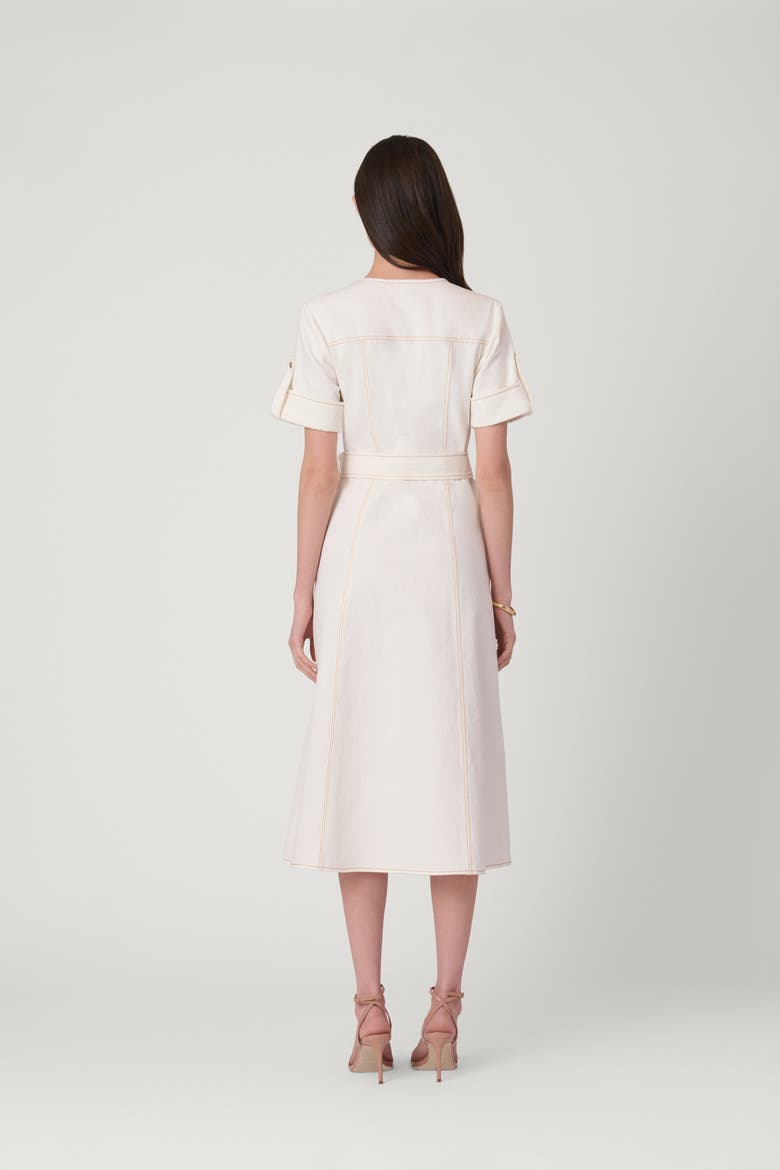 Studded Denim Bethany Dress, Alternate, color, Ivory