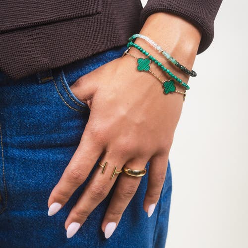The Lovery Fine Jewelry Emerald Ombre Bead Bracelet In Green