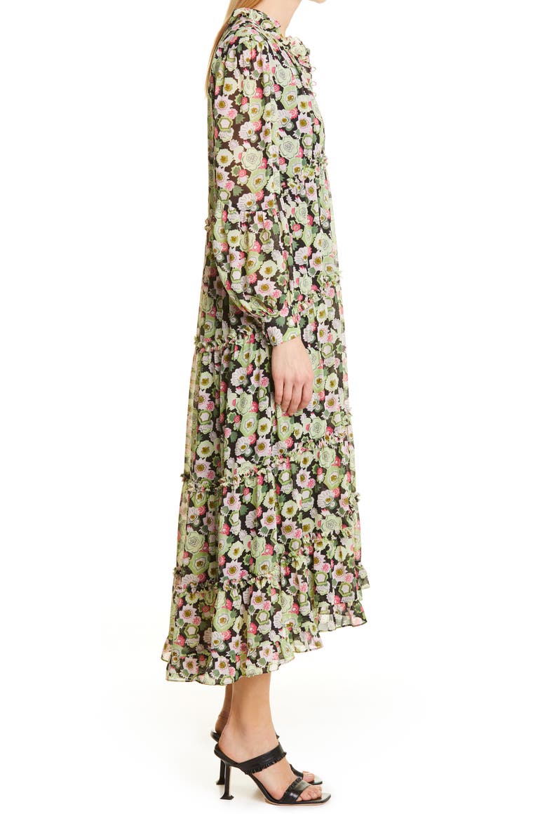Lucille Floral Long Sleeve Maxi Dress, Alternate, color, PRICKLY PEAR MULTI