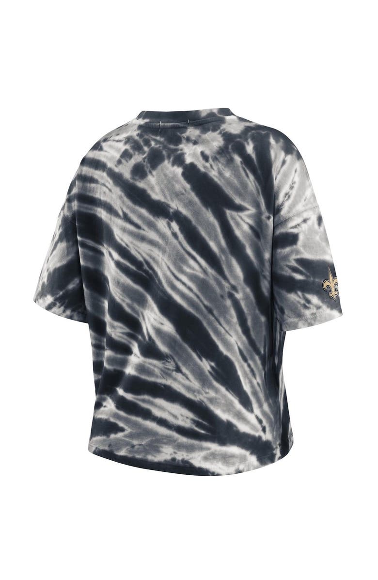 WEAR by Erin Andrews Women's WEAR by Erin Andrews Black New Orleans Saints Tie-Dye T-Shirt, Alternate, color, Black