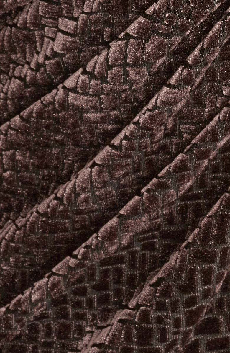 Donna Karan New York Geo Velvet Burnout Sleeveless Midi Dress, Alternate, color, Chocolt