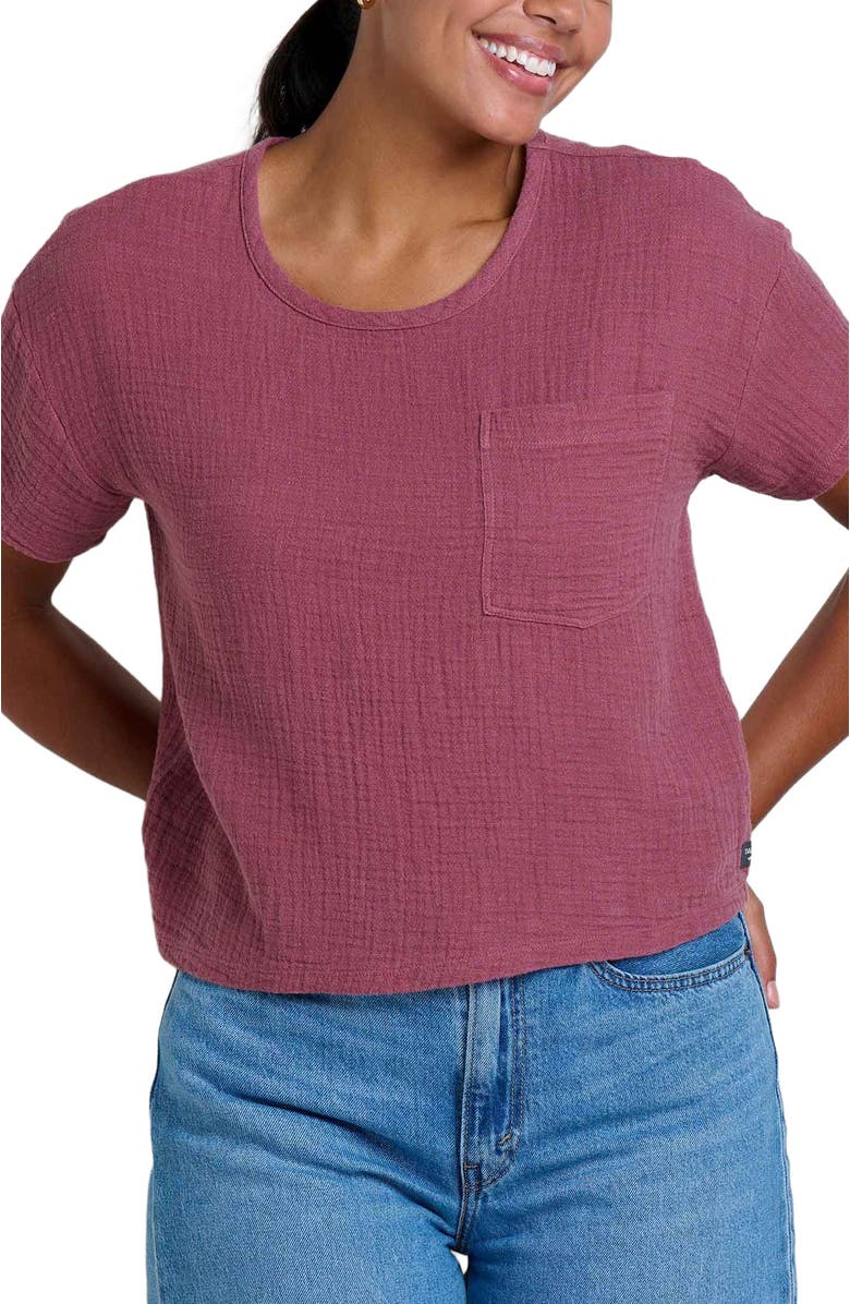 Toad & Co Tate Double Weave Short Sleeve Shirt, Alternate, color, Wild Ginger