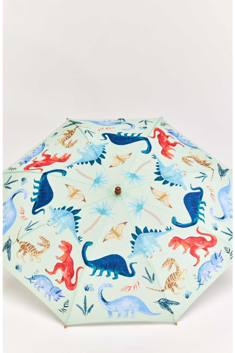 Meri Meri Duckling Umbrella, Alternate, color, Dinosaur Kingdom