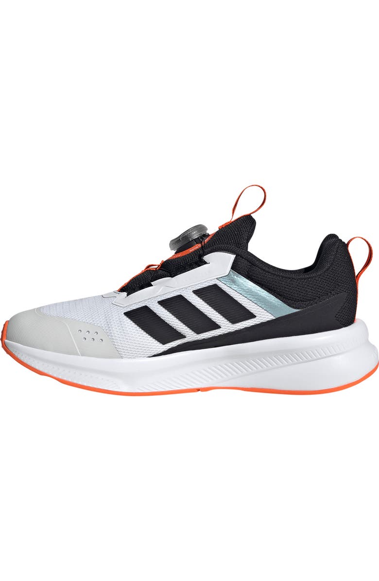 adidas Kids' Fortarun 4.0 Sneaker, Alternate, color, White/ Black/ Orange 2