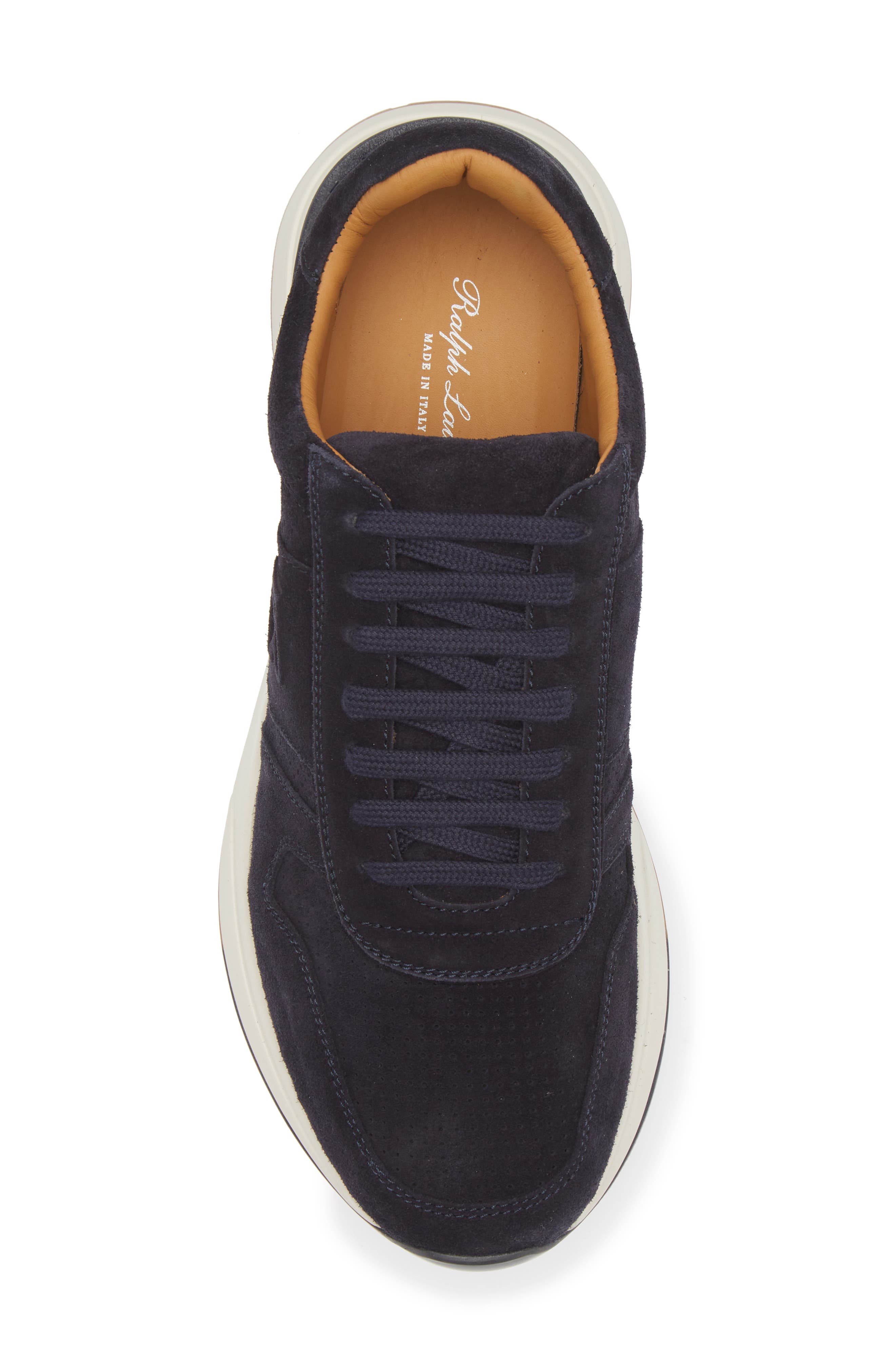 Ralph Lauren Purple Label Ethan II Calfskin Suede Sneaker, Alternate, color, 