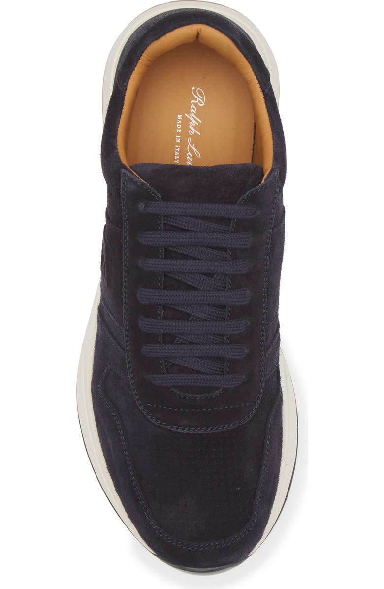Ralph Lauren Purple Label Ethan II Calfskin Suede Sneaker, Alternate, color,